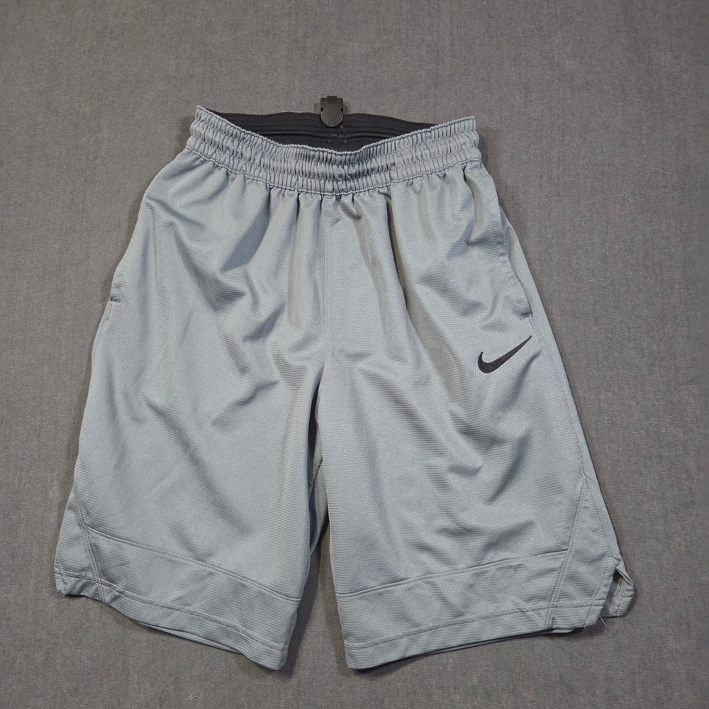 Nike Basketball Shorts Mens S Gray Dri-FIT Mesh Athletic Pockets 445591-102931